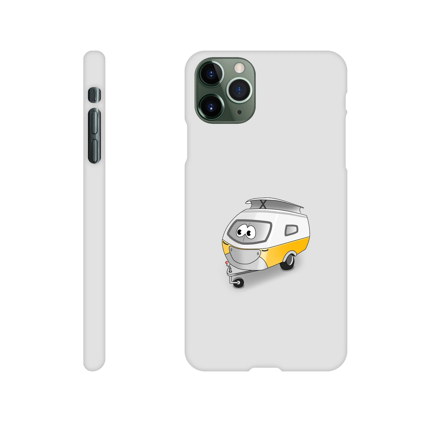 iPhone-Hülle, weiß mit diversen Ausschnitten passend zum ausgewählten Gerät. Aufgedruckt ist auf der Hülle der Cartoon "Trollinchen" von Antje Blumrodt Cartoons.