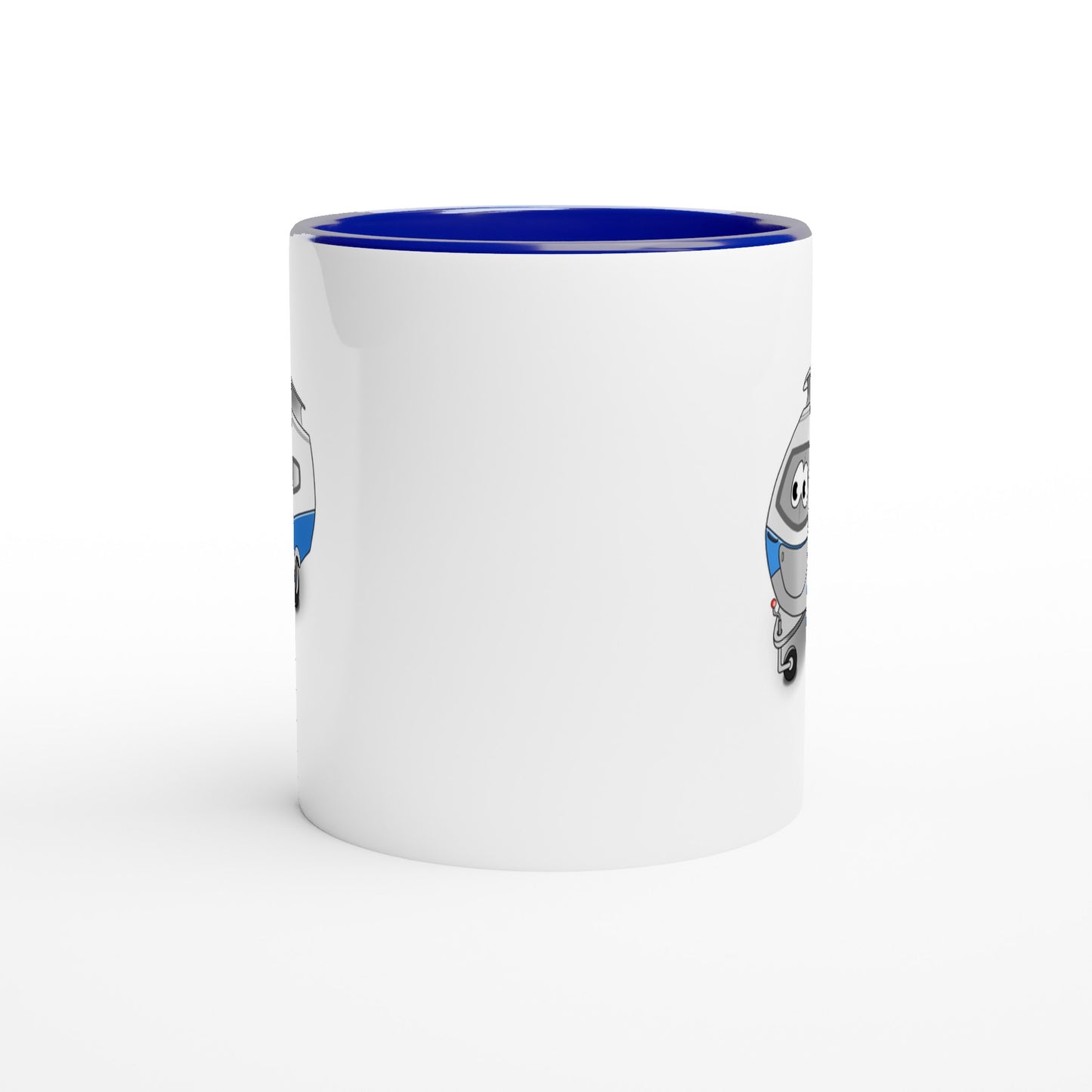 Das Bild zeigt eine Beispielaufnahme von dem Becher mit dem aufgedruckten Cartoon „Trollinchen“.