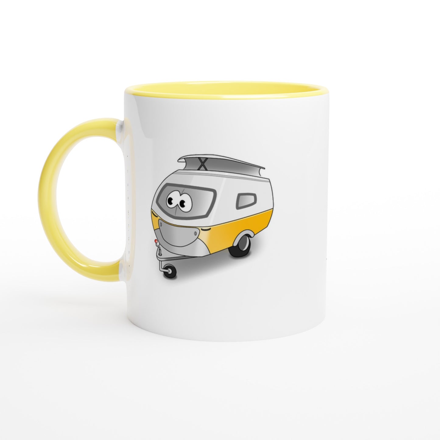 Das Bild zeigt eine Beispielaufnahme von dem Becher mit dem aufgedruckten Cartoon „Trollinchen“.