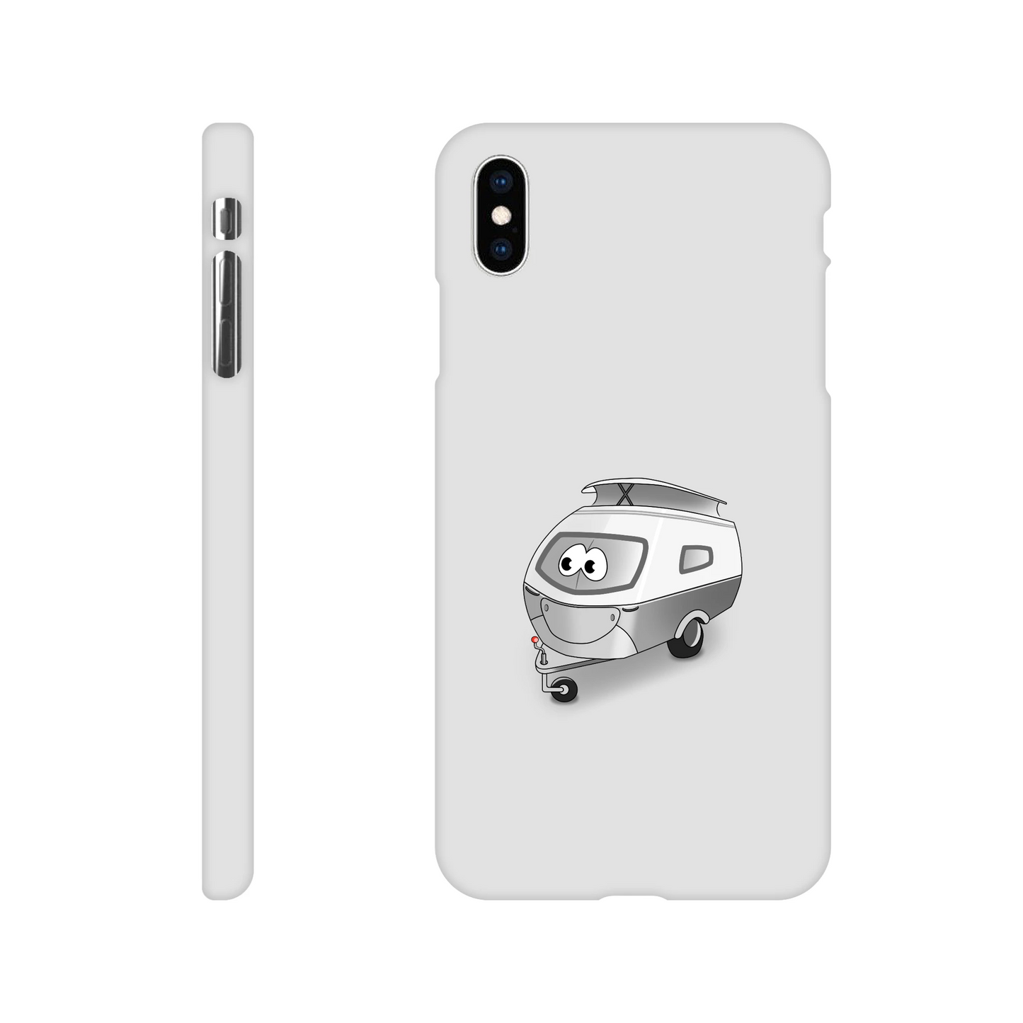 iPhone-Hülle, weiß mit diversen Ausschnitten passend zum ausgewählten Gerät. Aufgedruckt ist auf der Hülle der Cartoon "Trollinchen" von Antje Blumrodt Cartoons.