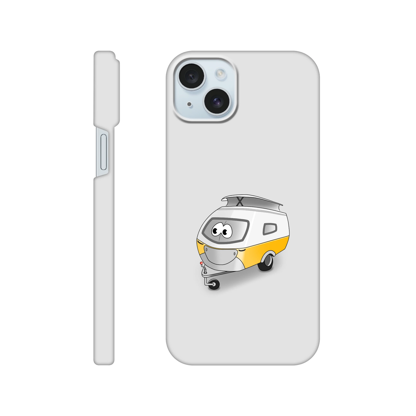 iPhone-Hülle, weiß mit diversen Ausschnitten passend zum ausgewählten Gerät. Aufgedruckt ist auf der Hülle der Cartoon "Trollinchen" von Antje Blumrodt Cartoons.