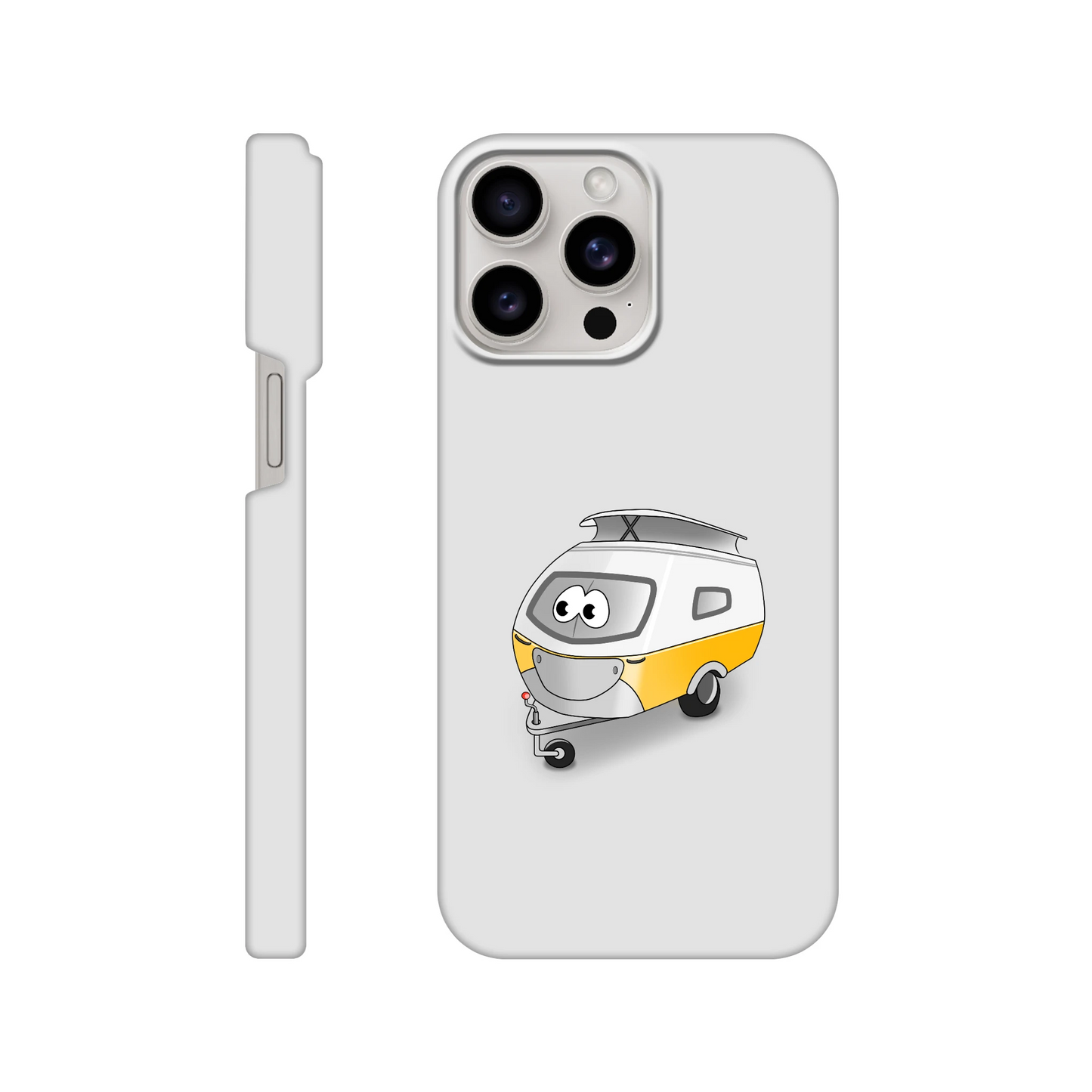 iPhone-Hülle, weiß mit diversen Ausschnitten passend zum ausgewählten Gerät. Aufgedruckt ist auf der Hülle der Cartoon "Trollinchen" von Antje Blumrodt Cartoons.