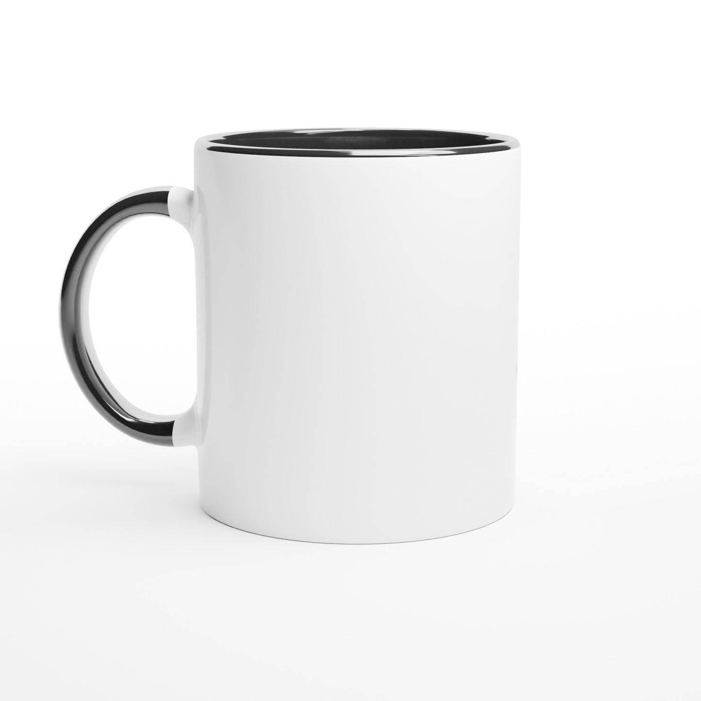 Das Bild zeigt eine Beispielaufnahme von dem Becher mit dem aufgedruckten Cartoon "Freilandhaltung“.