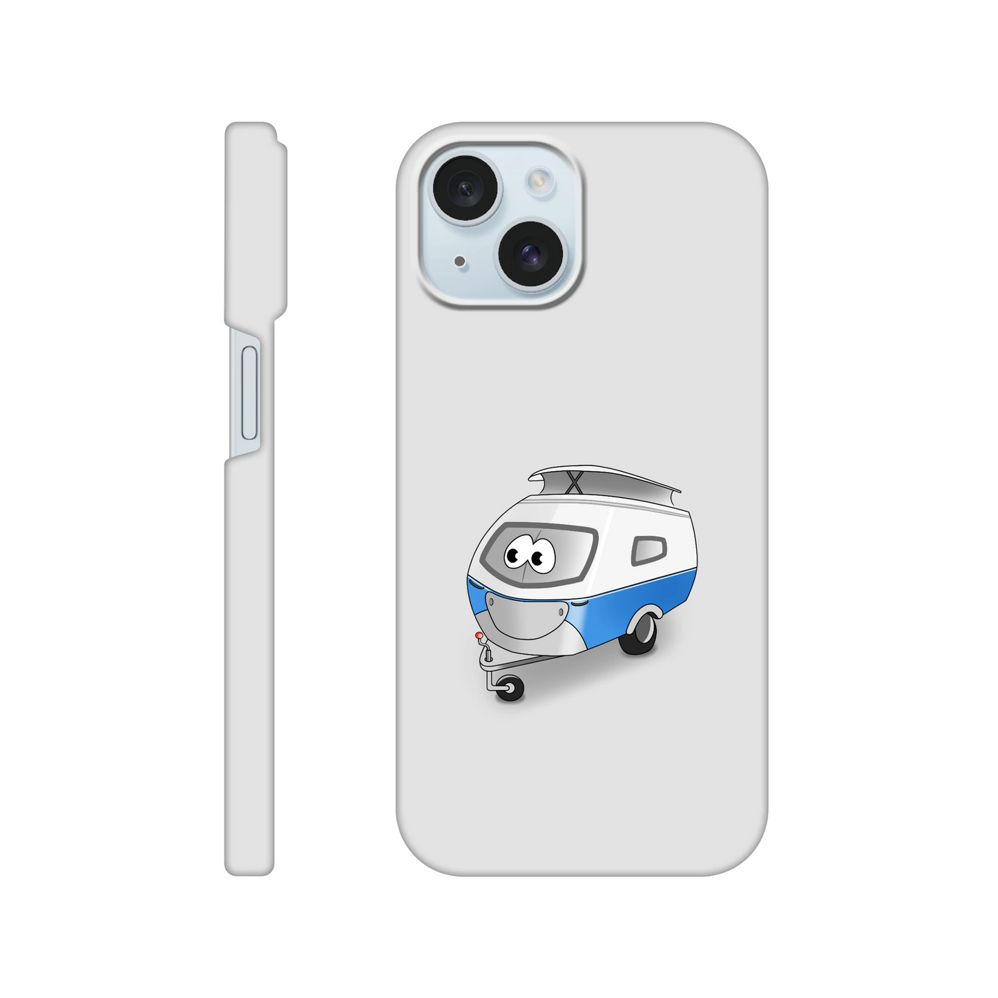 iPhone-Hülle, weiß mit diversen Ausschnitten passend zum ausgewählten Gerät. Aufgedruckt ist auf der Hülle der Cartoon "Trollinchen" von Antje Blumrodt Cartoons.