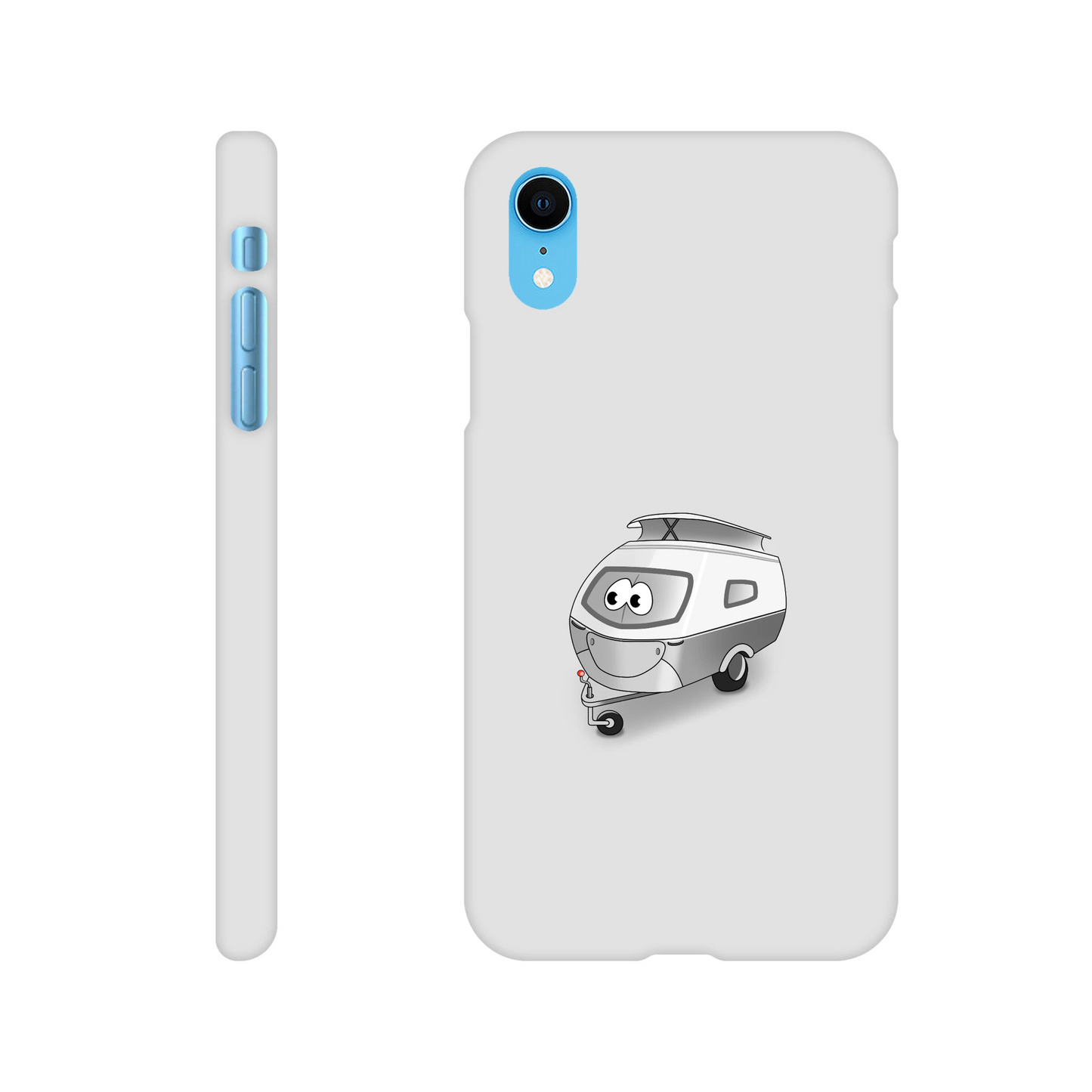 iPhone-Hülle, weiß mit diversen Ausschnitten passend zum ausgewählten Gerät. Aufgedruckt ist auf der Hülle der Cartoon "Trollinchen" von Antje Blumrodt Cartoons.