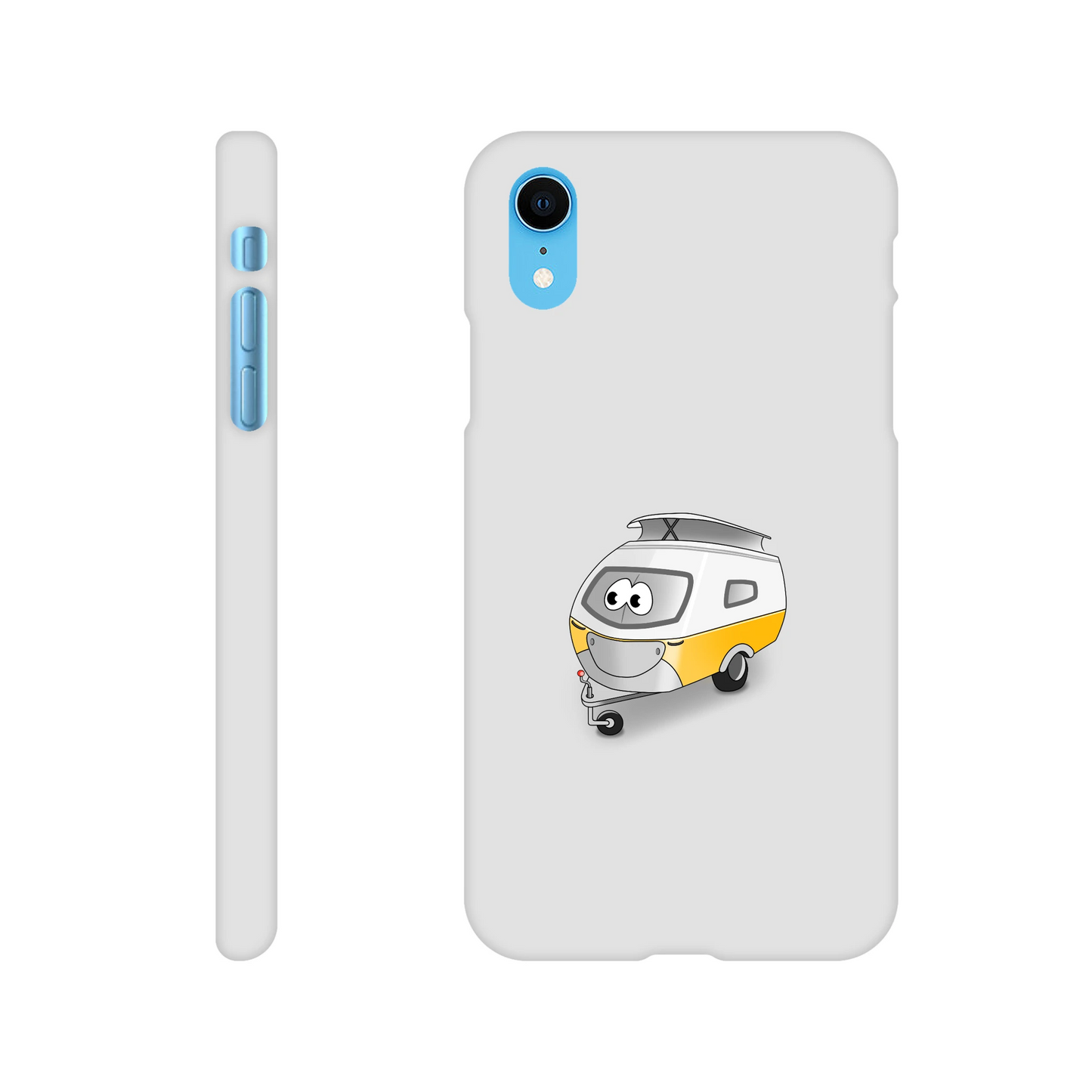 iPhone-Hülle, weiß mit diversen Ausschnitten passend zum ausgewählten Gerät. Aufgedruckt ist auf der Hülle der Cartoon "Trollinchen" von Antje Blumrodt Cartoons.