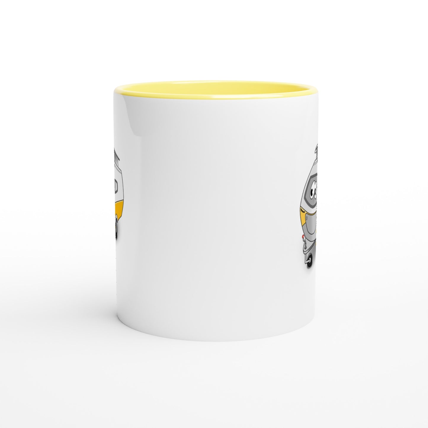 Das Bild zeigt eine Beispielaufnahme von dem Becher mit dem aufgedruckten Cartoon „Trollinchen“.
