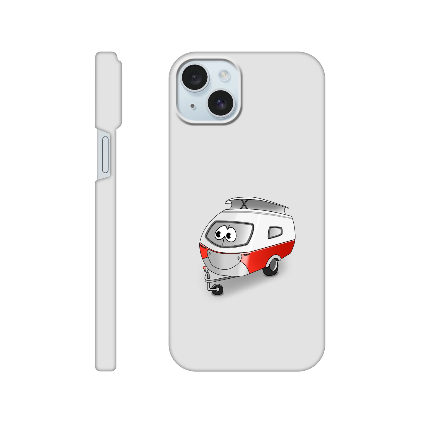iPhone-Hülle, weiß mit diversen Ausschnitten passend zum ausgewählten Gerät. Aufgedruckt ist auf der Hülle der Cartoon "Trollinchen" von Antje Blumrodt Cartoons.