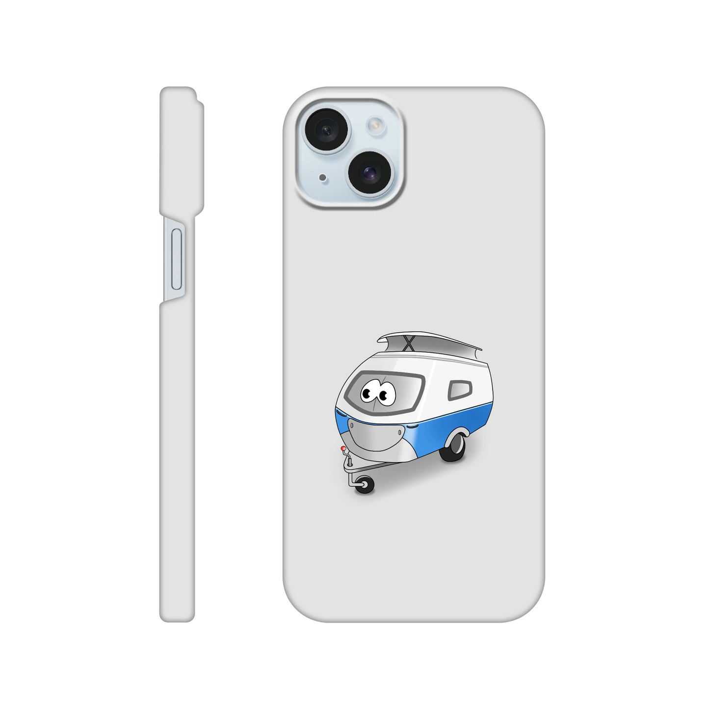 iPhone-Hülle, weiß mit diversen Ausschnitten passend zum ausgewählten Gerät. Aufgedruckt ist auf der Hülle der Cartoon "Trollinchen" von Antje Blumrodt Cartoons.