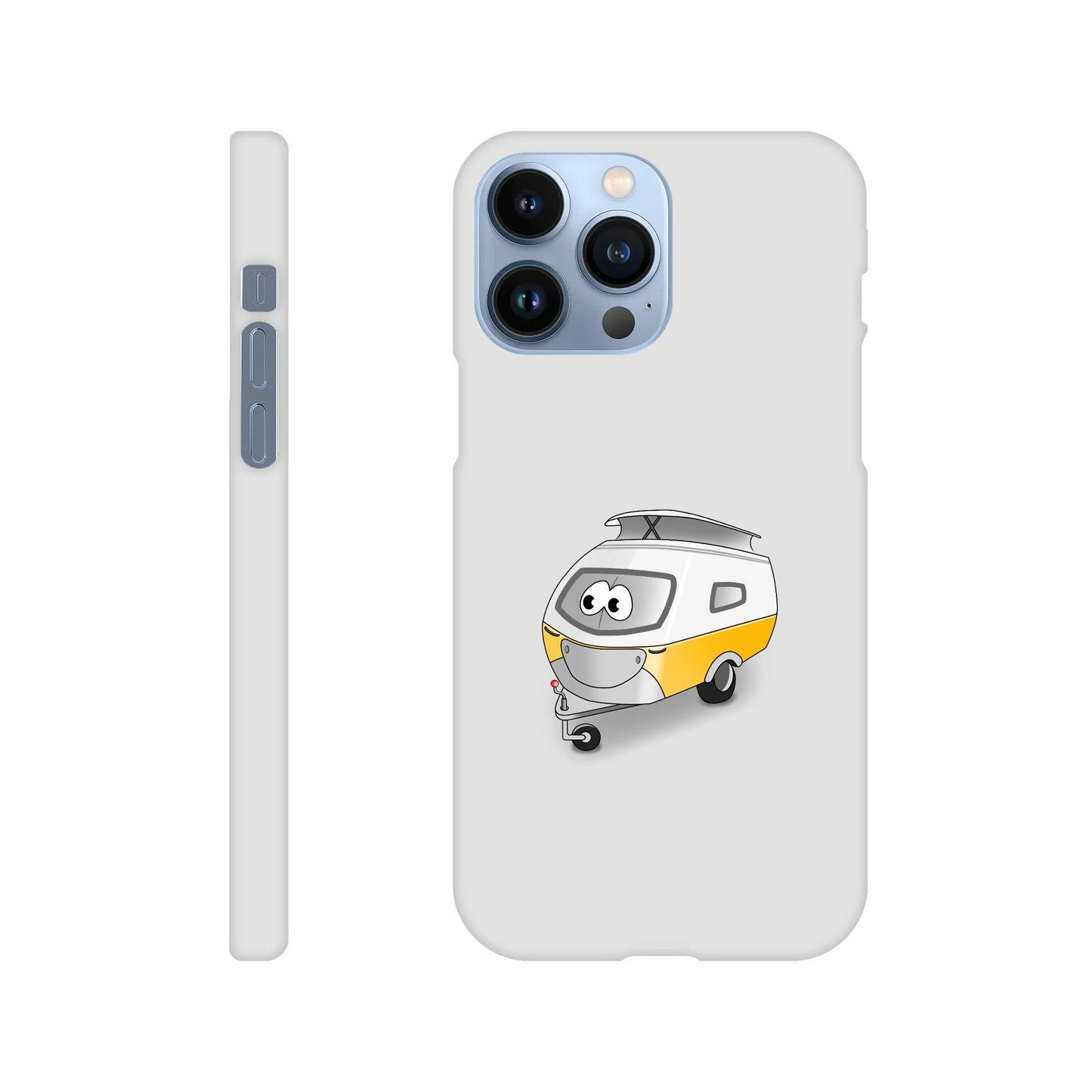 iPhone-Hülle, weiß mit diversen Ausschnitten passend zum ausgewählten Gerät. Aufgedruckt ist auf der Hülle der Cartoon "Trollinchen" von Antje Blumrodt Cartoons.