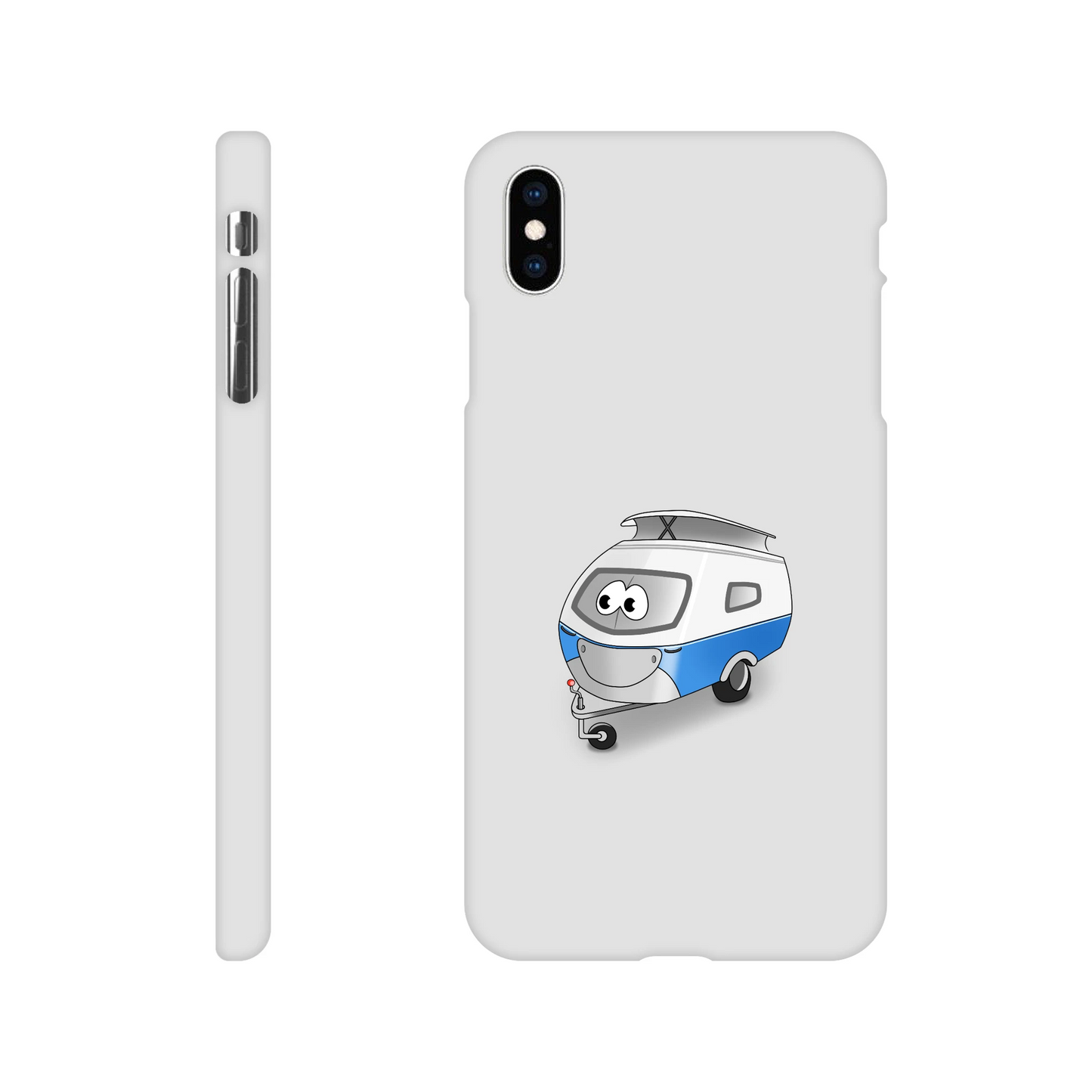 iPhone-Hülle, weiß mit diversen Ausschnitten passend zum ausgewählten Gerät. Aufgedruckt ist auf der Hülle der Cartoon "Trollinchen" von Antje Blumrodt Cartoons.