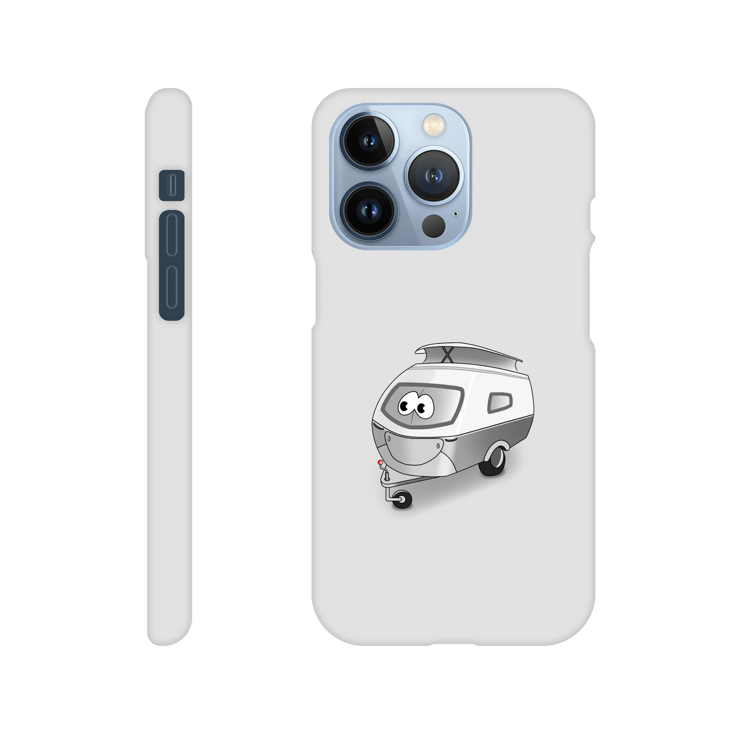 iPhone-Hülle, weiß mit diversen Ausschnitten passend zum ausgewählten Gerät. Aufgedruckt ist auf der Hülle der Cartoon "Trollinchen" von Antje Blumrodt Cartoons.