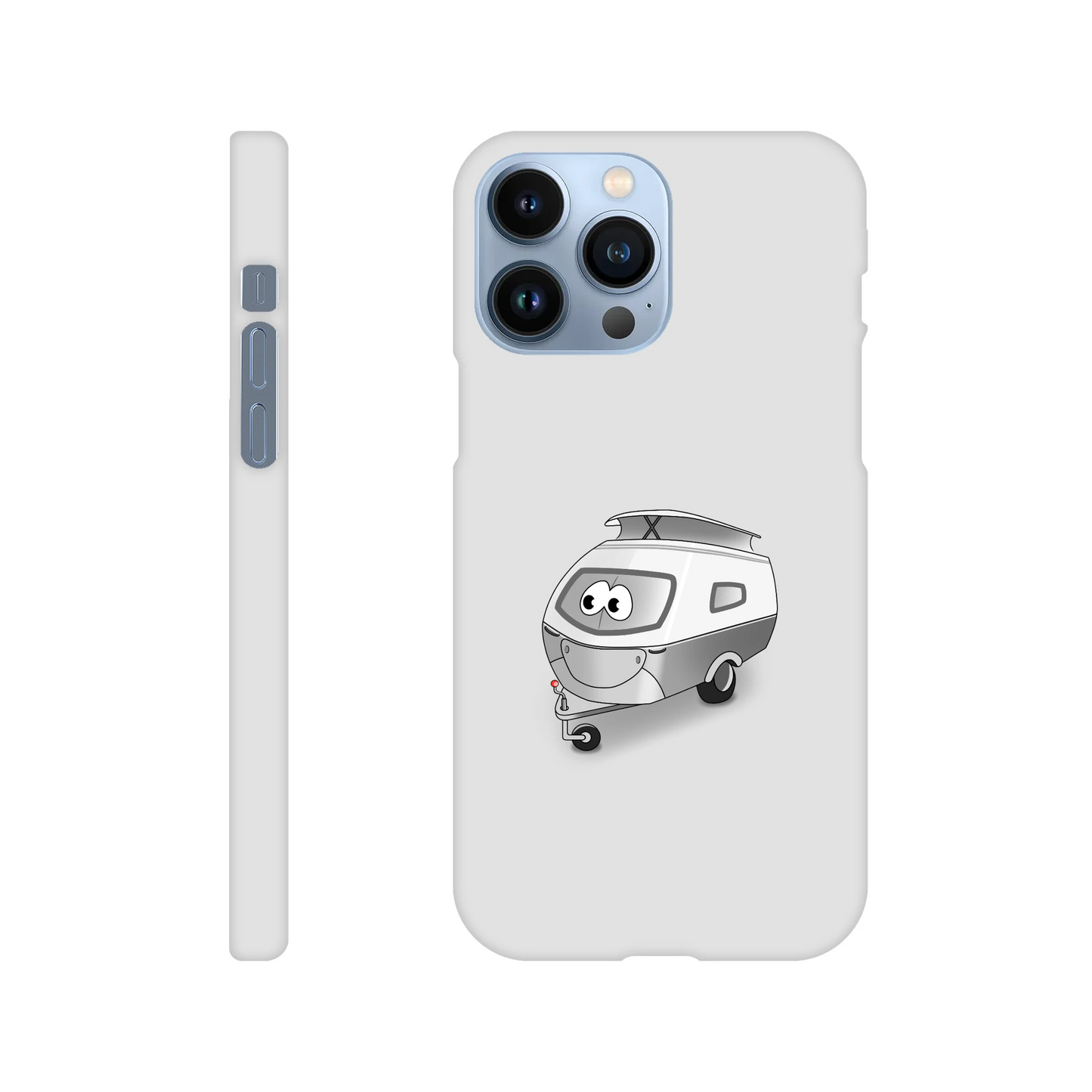 iPhone-Hülle, weiß mit diversen Ausschnitten passend zum ausgewählten Gerät. Aufgedruckt ist auf der Hülle der Cartoon "Trollinchen" von Antje Blumrodt Cartoons.