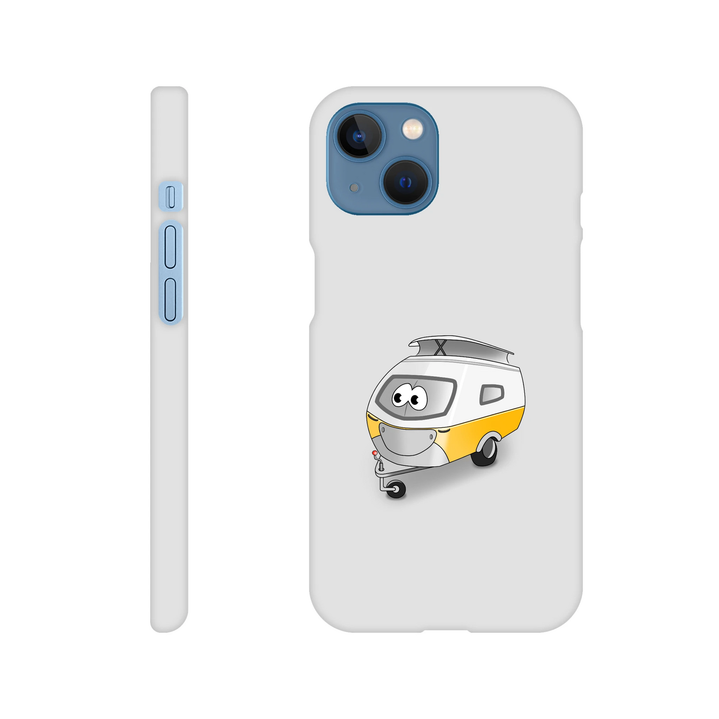 iPhone-Hülle, weiß mit diversen Ausschnitten passend zum ausgewählten Gerät. Aufgedruckt ist auf der Hülle der Cartoon "Trollinchen" von Antje Blumrodt Cartoons.