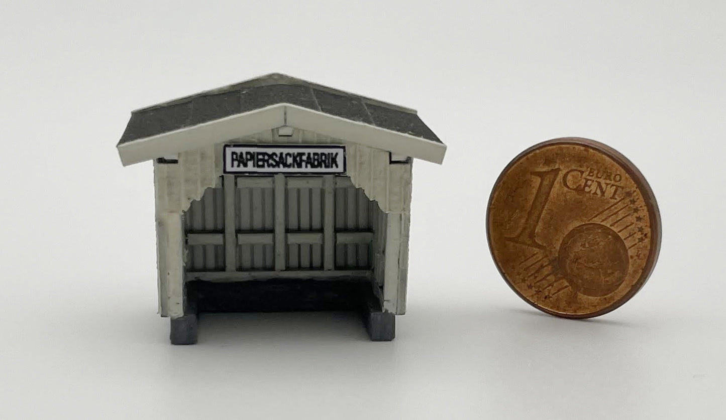 Wartehaus "Papiersackfabrik" (Bausatz, N / 1:160)