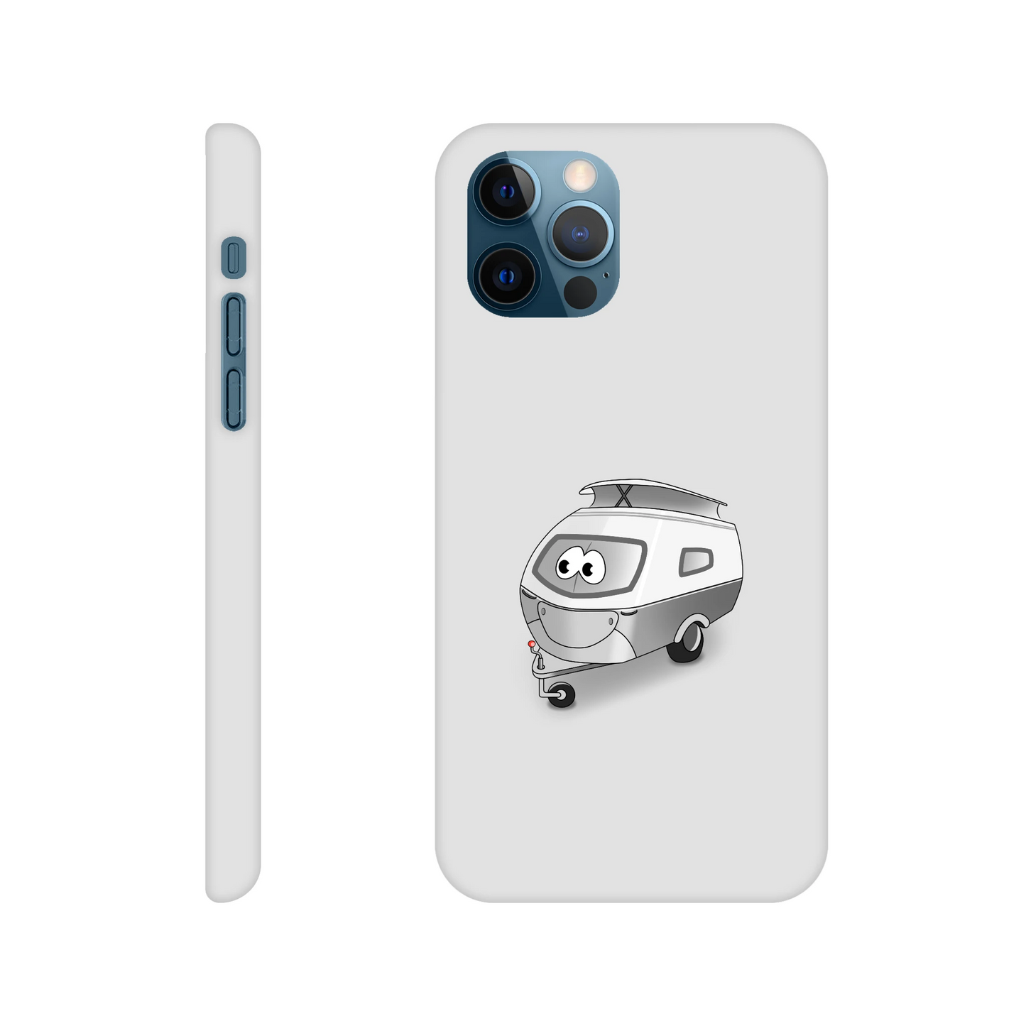 iPhone-Hülle, weiß mit diversen Ausschnitten passend zum ausgewählten Gerät. Aufgedruckt ist auf der Hülle der Cartoon "Trollinchen" von Antje Blumrodt Cartoons.