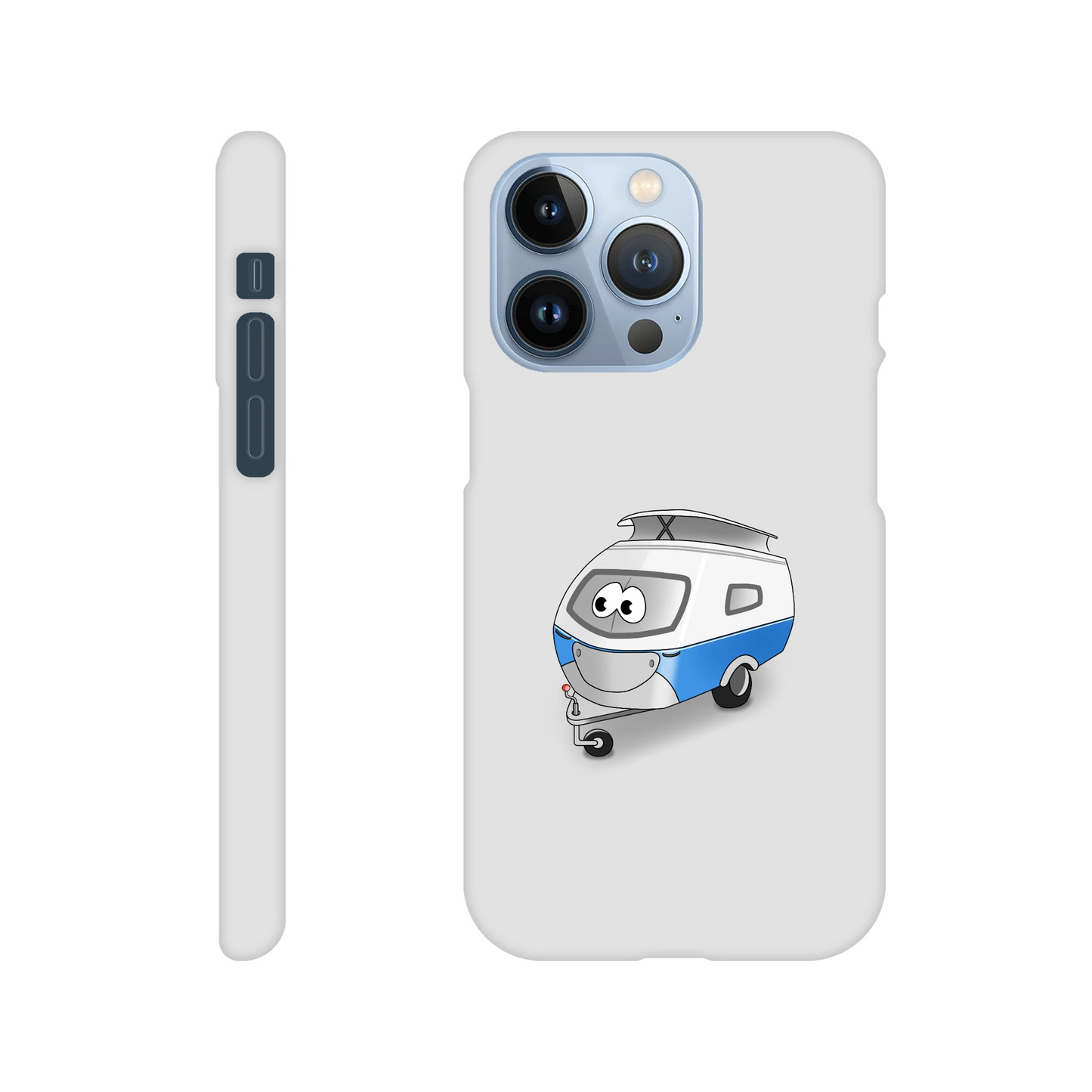 iPhone-Hülle, weiß mit diversen Ausschnitten passend zum ausgewählten Gerät. Aufgedruckt ist auf der Hülle der Cartoon "Trollinchen" von Antje Blumrodt Cartoons.