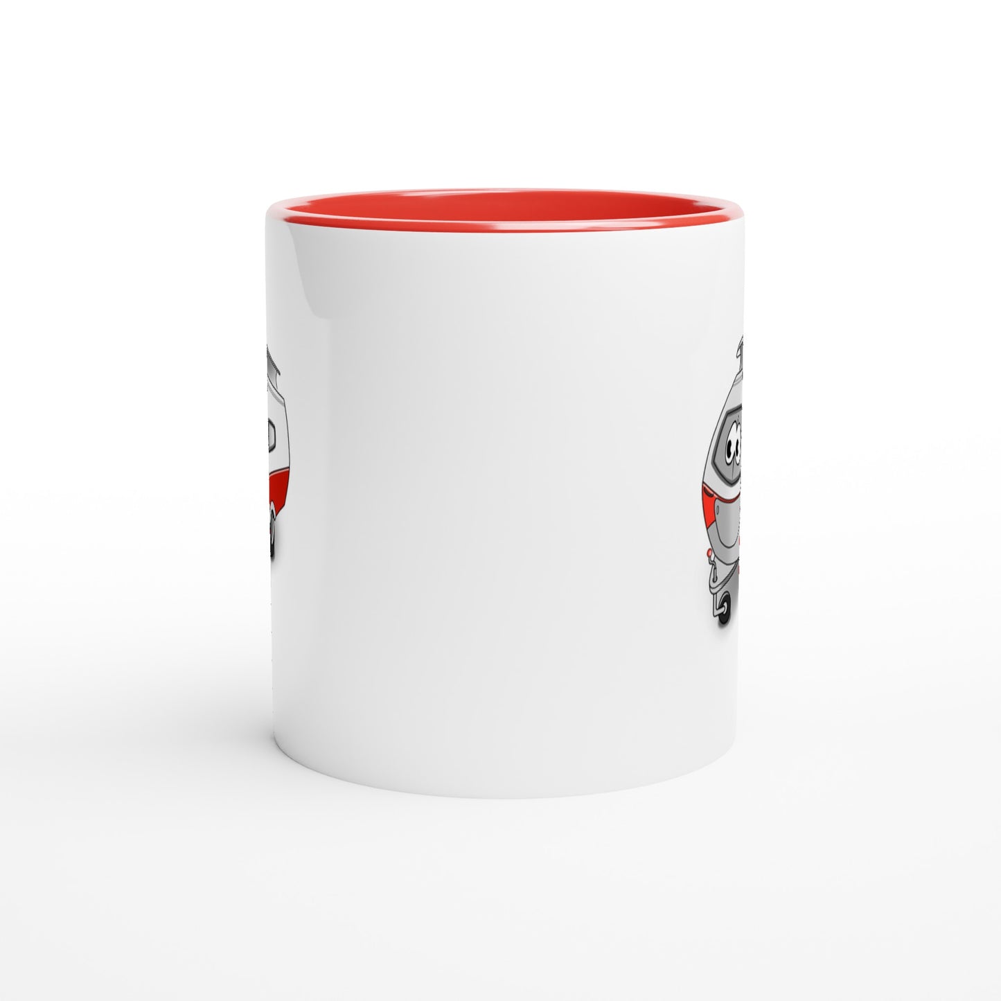 Das Bild zeigt eine Beispielaufnahme von dem Becher mit dem aufgedruckten Cartoon „Trollinchen“.