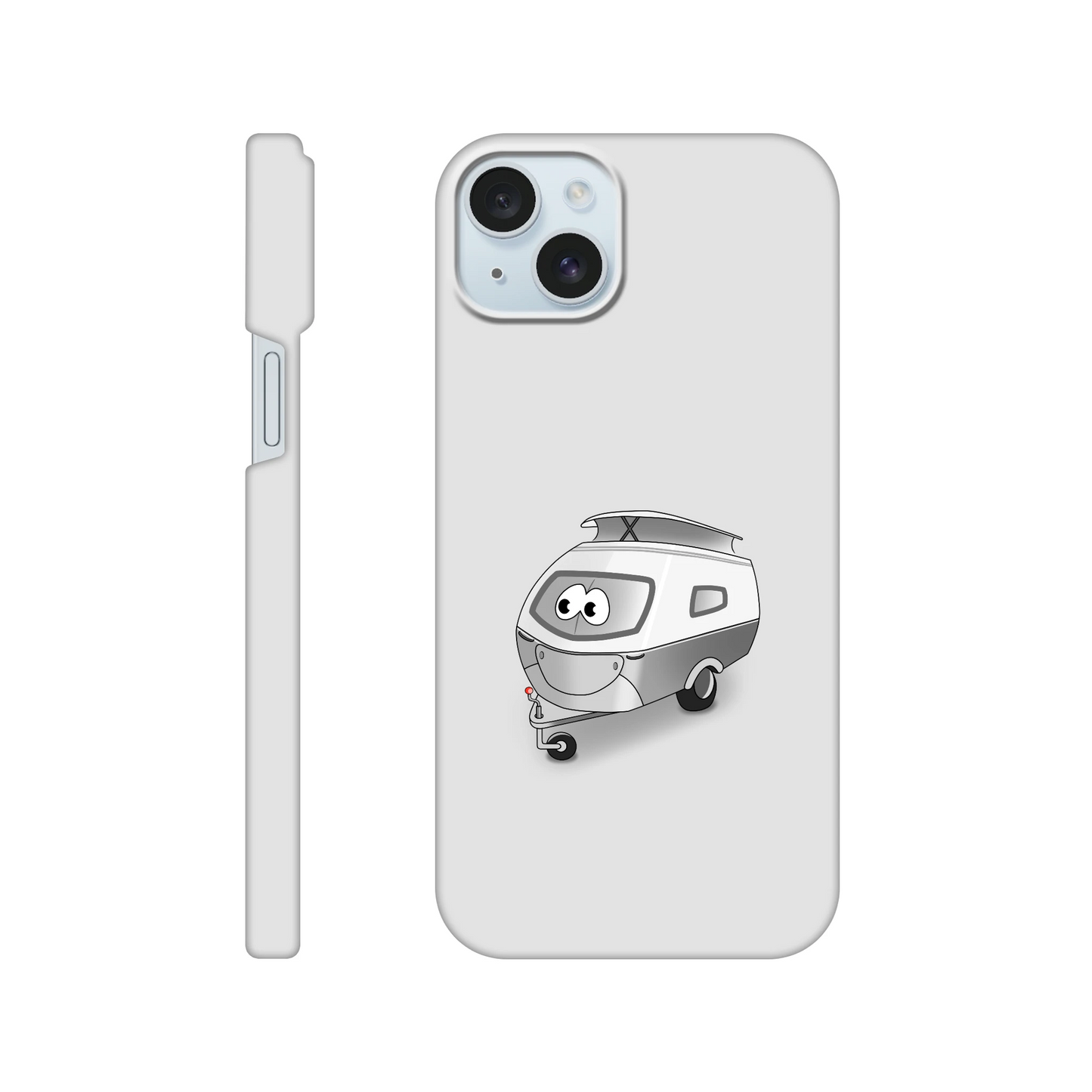 iPhone-Hülle, weiß mit diversen Ausschnitten passend zum ausgewählten Gerät. Aufgedruckt ist auf der Hülle der Cartoon "Trollinchen" von Antje Blumrodt Cartoons.
