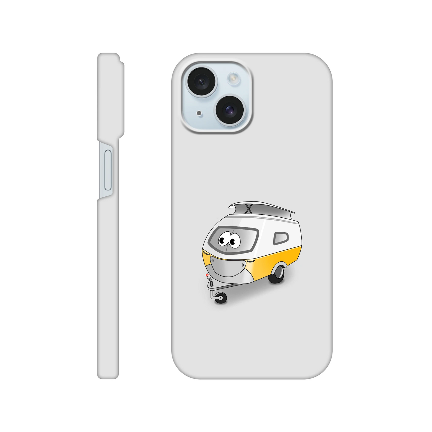 iPhone-Hülle, weiß mit diversen Ausschnitten passend zum ausgewählten Gerät. Aufgedruckt ist auf der Hülle der Cartoon "Trollinchen" von Antje Blumrodt Cartoons.