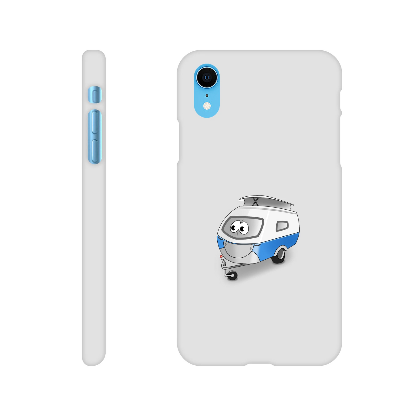 iPhone-Hülle, weiß mit diversen Ausschnitten passend zum ausgewählten Gerät. Aufgedruckt ist auf der Hülle der Cartoon "Trollinchen" von Antje Blumrodt Cartoons.