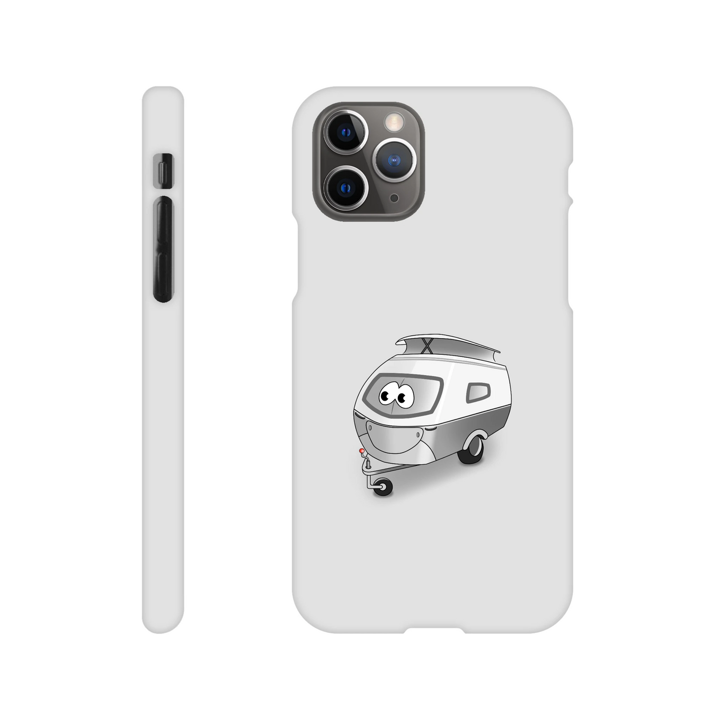 iPhone-Hülle, weiß mit diversen Ausschnitten passend zum ausgewählten Gerät. Aufgedruckt ist auf der Hülle der Cartoon "Trollinchen" von Antje Blumrodt Cartoons.