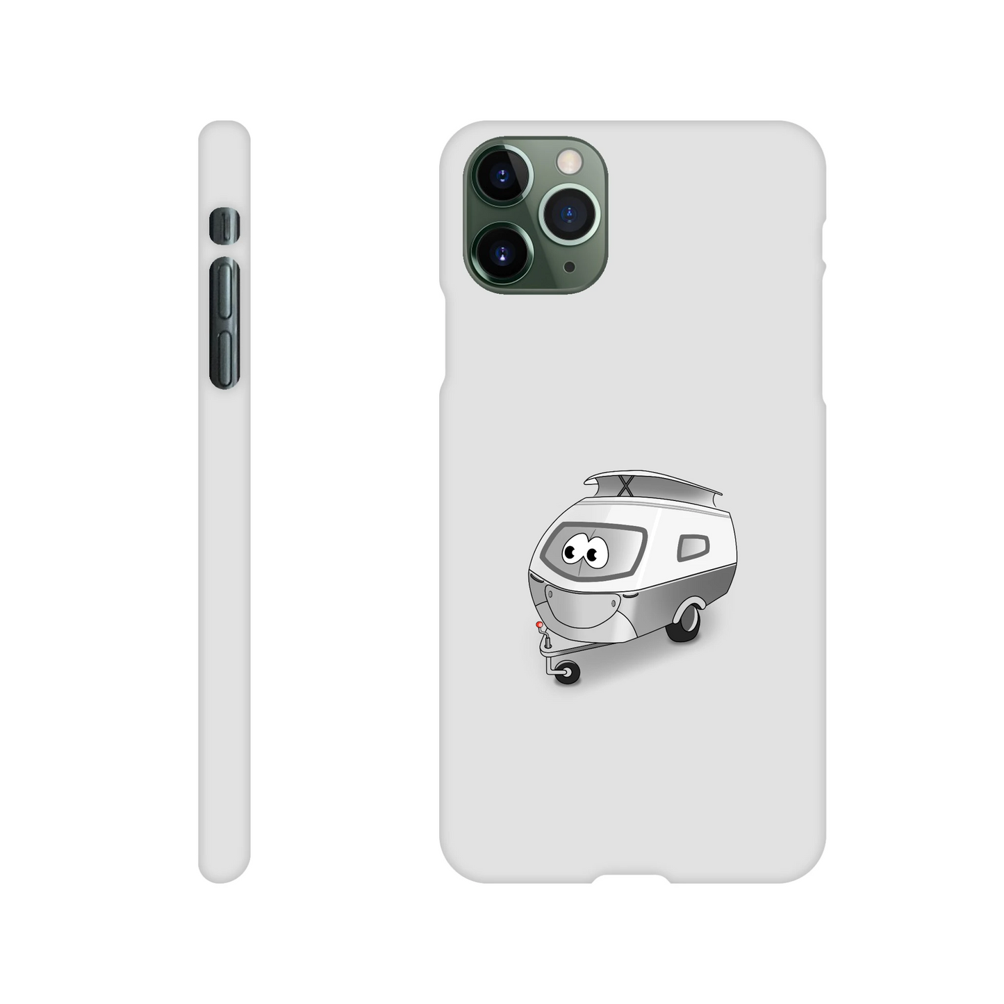 iPhone-Hülle, weiß mit diversen Ausschnitten passend zum ausgewählten Gerät. Aufgedruckt ist auf der Hülle der Cartoon "Trollinchen" von Antje Blumrodt Cartoons.