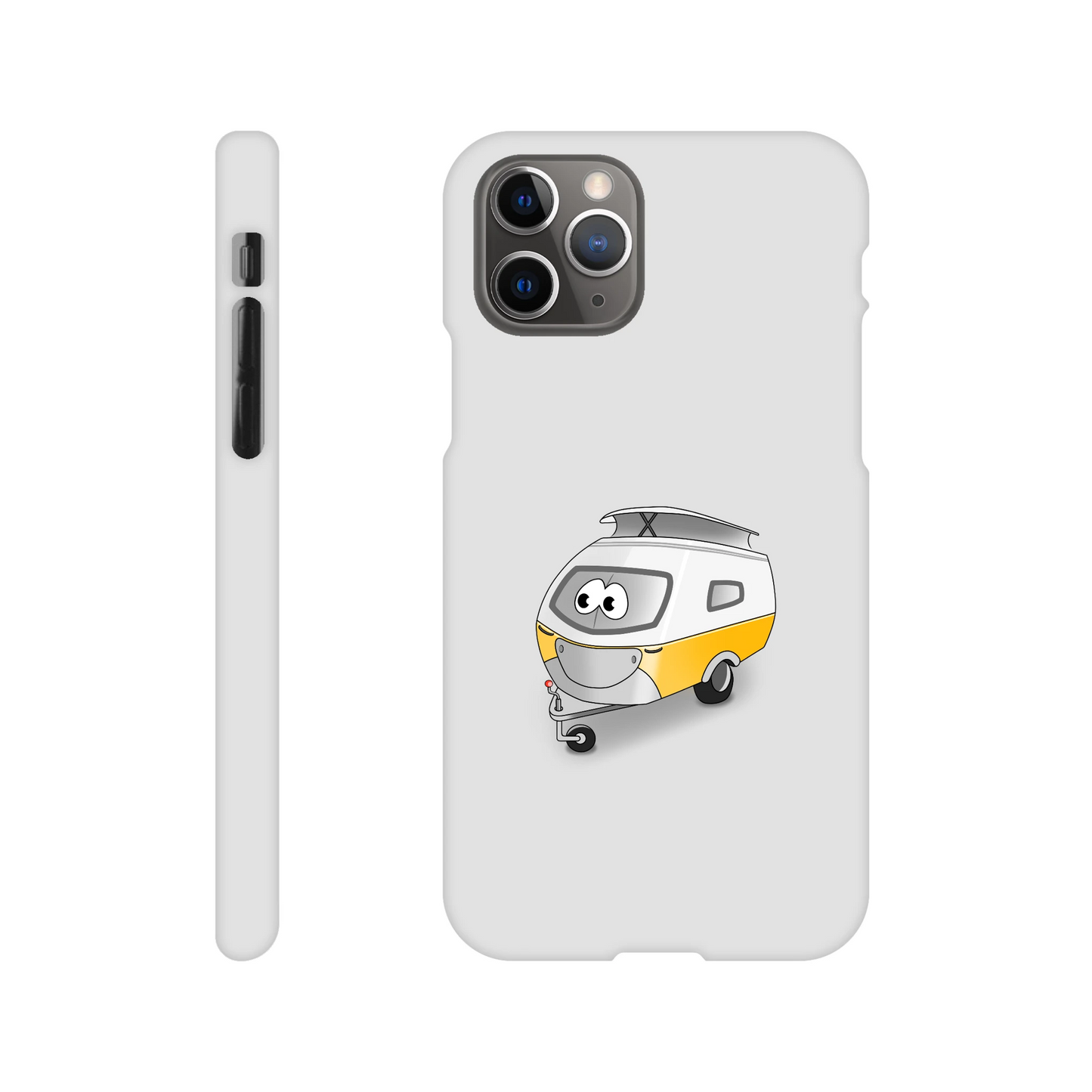 iPhone-Hülle, weiß mit diversen Ausschnitten passend zum ausgewählten Gerät. Aufgedruckt ist auf der Hülle der Cartoon "Trollinchen" von Antje Blumrodt Cartoons.