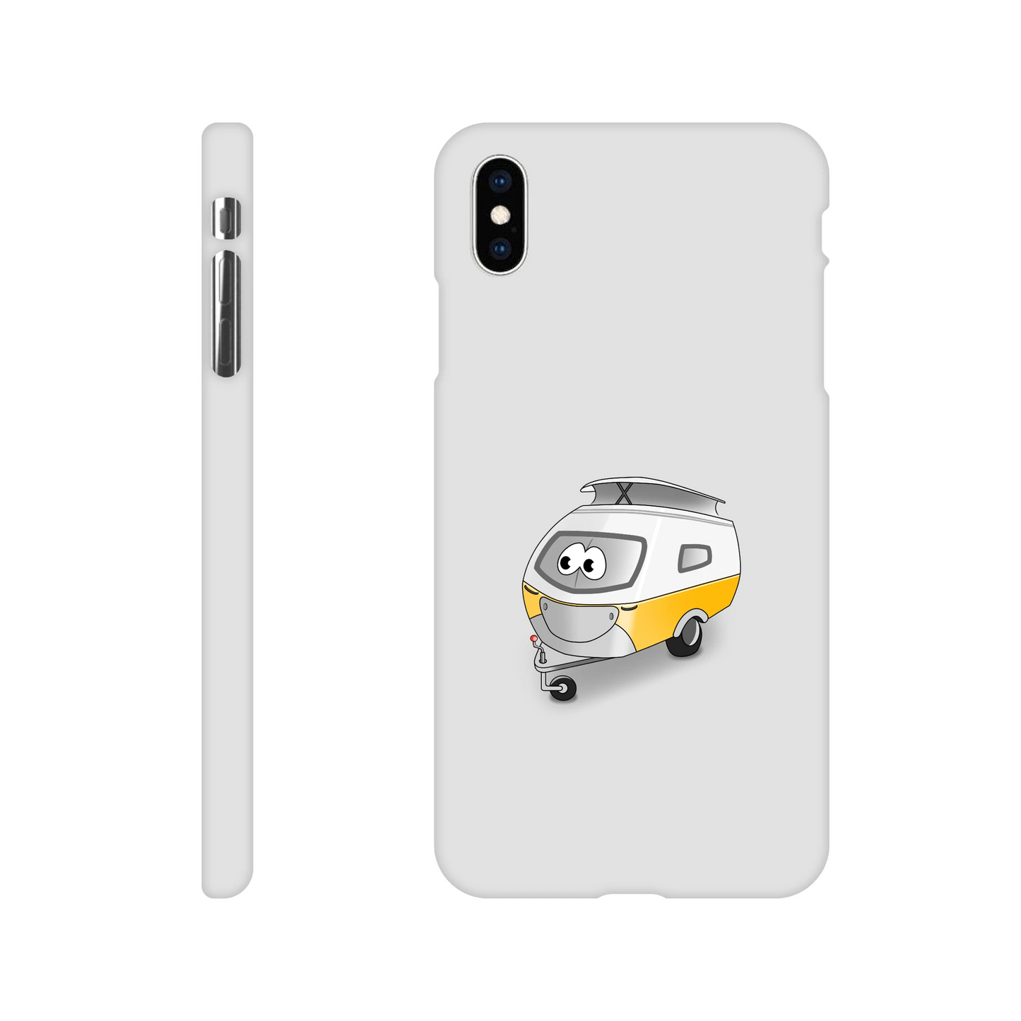 iPhone-Hülle, weiß mit diversen Ausschnitten passend zum ausgewählten Gerät. Aufgedruckt ist auf der Hülle der Cartoon "Trollinchen" von Antje Blumrodt Cartoons.