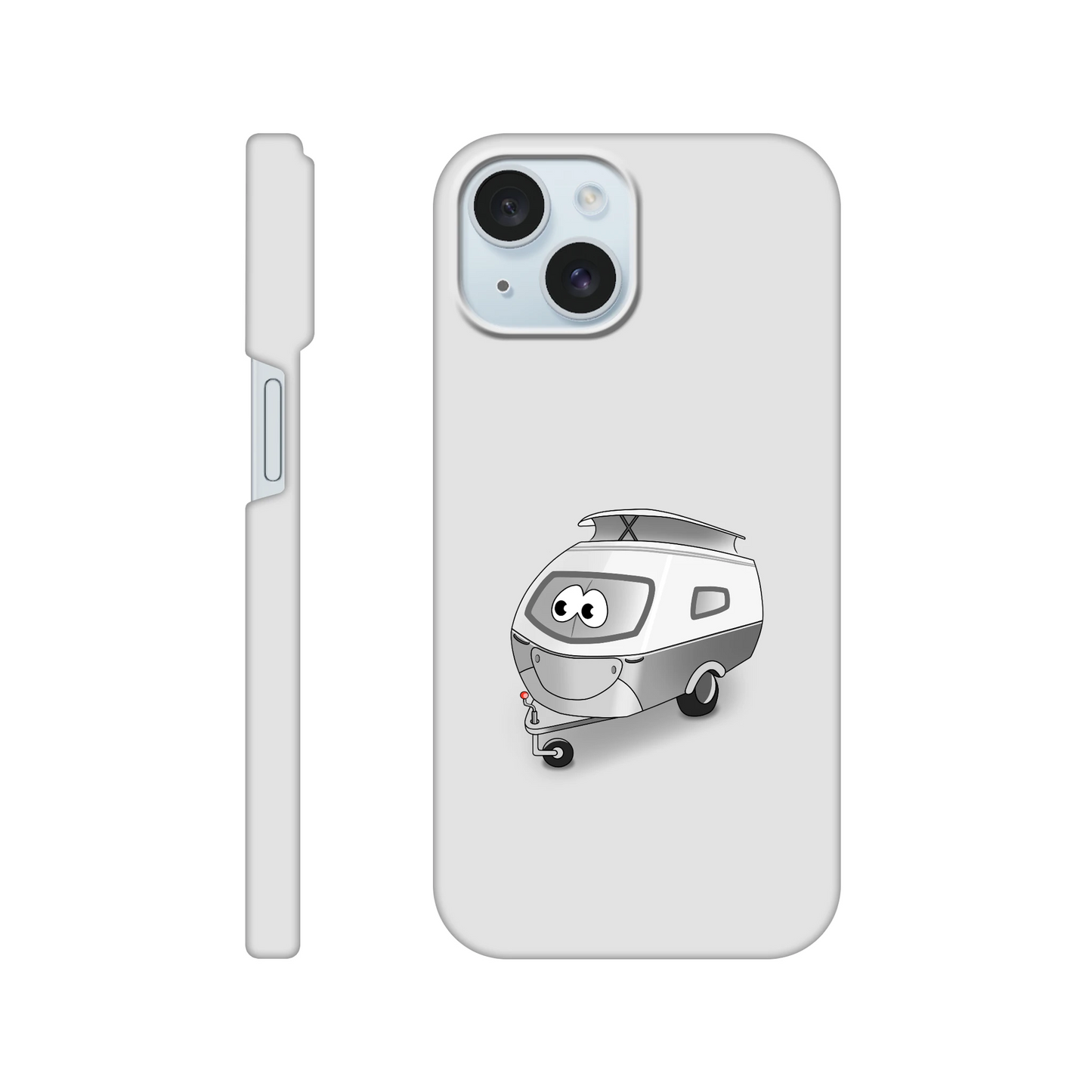 iPhone-Hülle, weiß mit diversen Ausschnitten passend zum ausgewählten Gerät. Aufgedruckt ist auf der Hülle der Cartoon "Trollinchen" von Antje Blumrodt Cartoons.