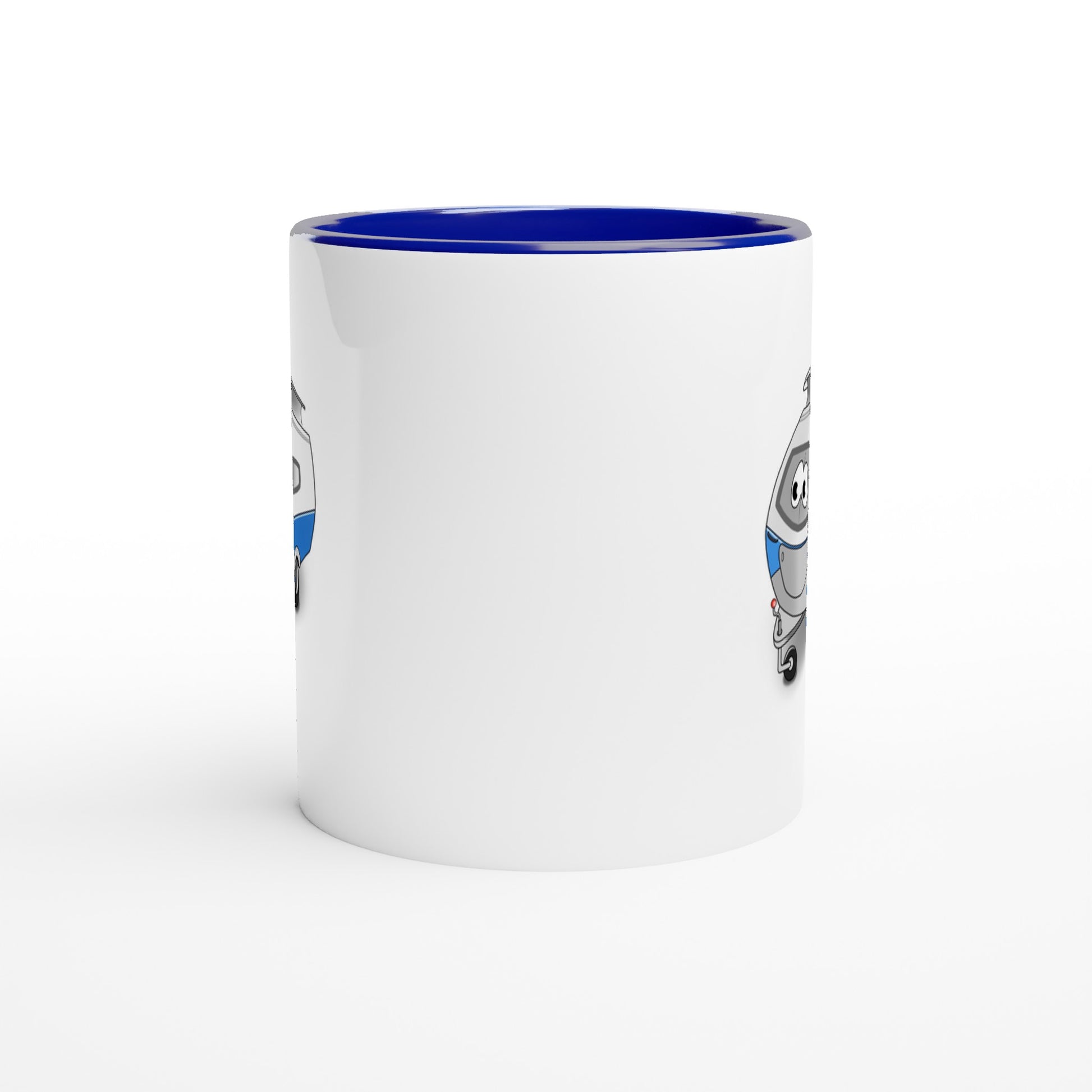Das Bild zeigt eine Beispielaufnahme von dem Becher mit dem aufgedruckten Cartoon „Trollinchen“.