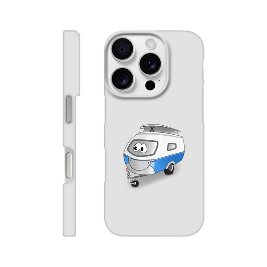 iPhone-Hülle, weiß mit diversen Ausschnitten passend zum ausgewählten Gerät. Aufgedruckt ist auf der Hülle der Cartoon "Trollinchen" von Antje Blumrodt Cartoons.