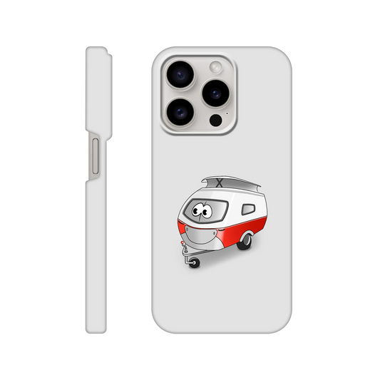 iPhone-Hülle, weiß mit diversen Ausschnitten passend zum ausgewählten Gerät. Aufgedruckt ist auf der Hülle der Cartoon "Trollinchen" von Antje Blumrodt Cartoons.
