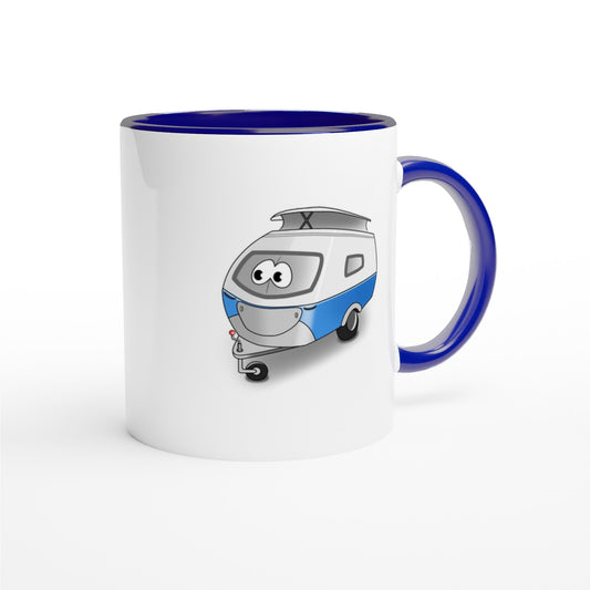 Das Bild zeigt eine Beispielaufnahme von dem Becher mit dem aufgedruckten Cartoon „Trollinchen“.
