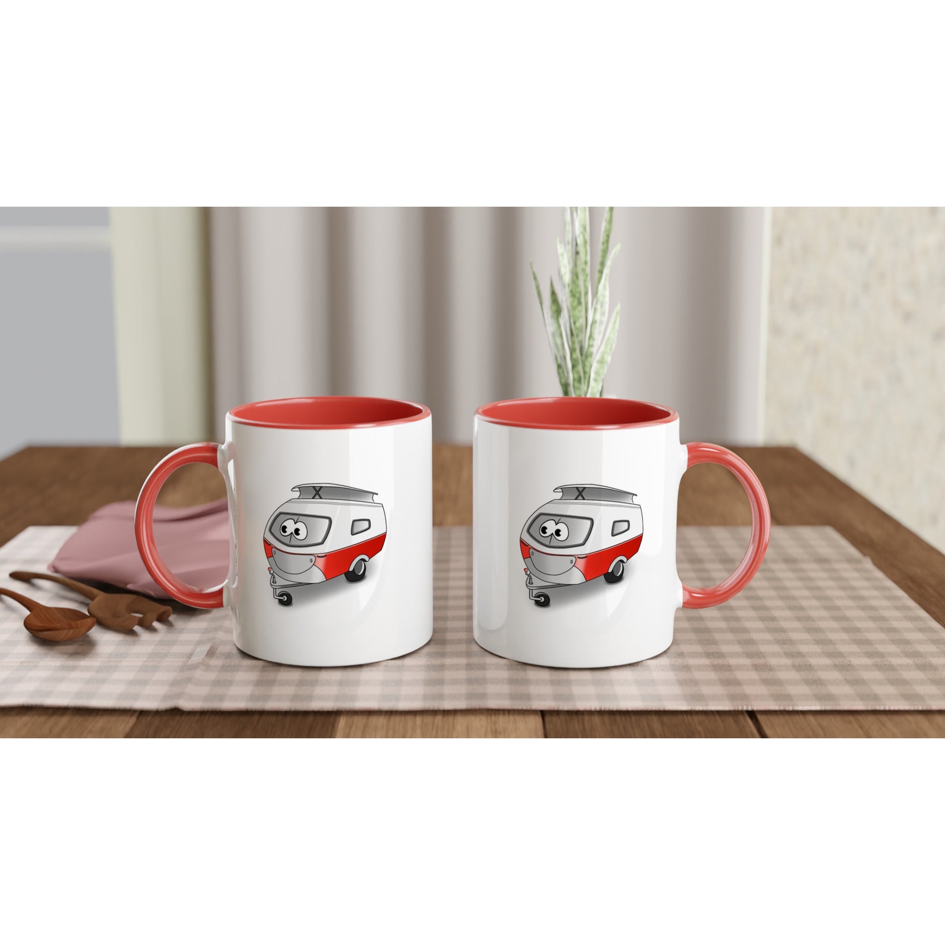 Das Bild zeigt eine Beispielaufnahme von dem Becher mit dem aufgedruckten Cartoon „Trollinchen“.