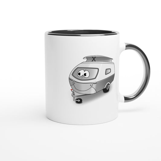 Das Bild zeigt eine Beispielaufnahme von dem Becher mit dem aufgedruckten Cartoon „Trollinchen“.