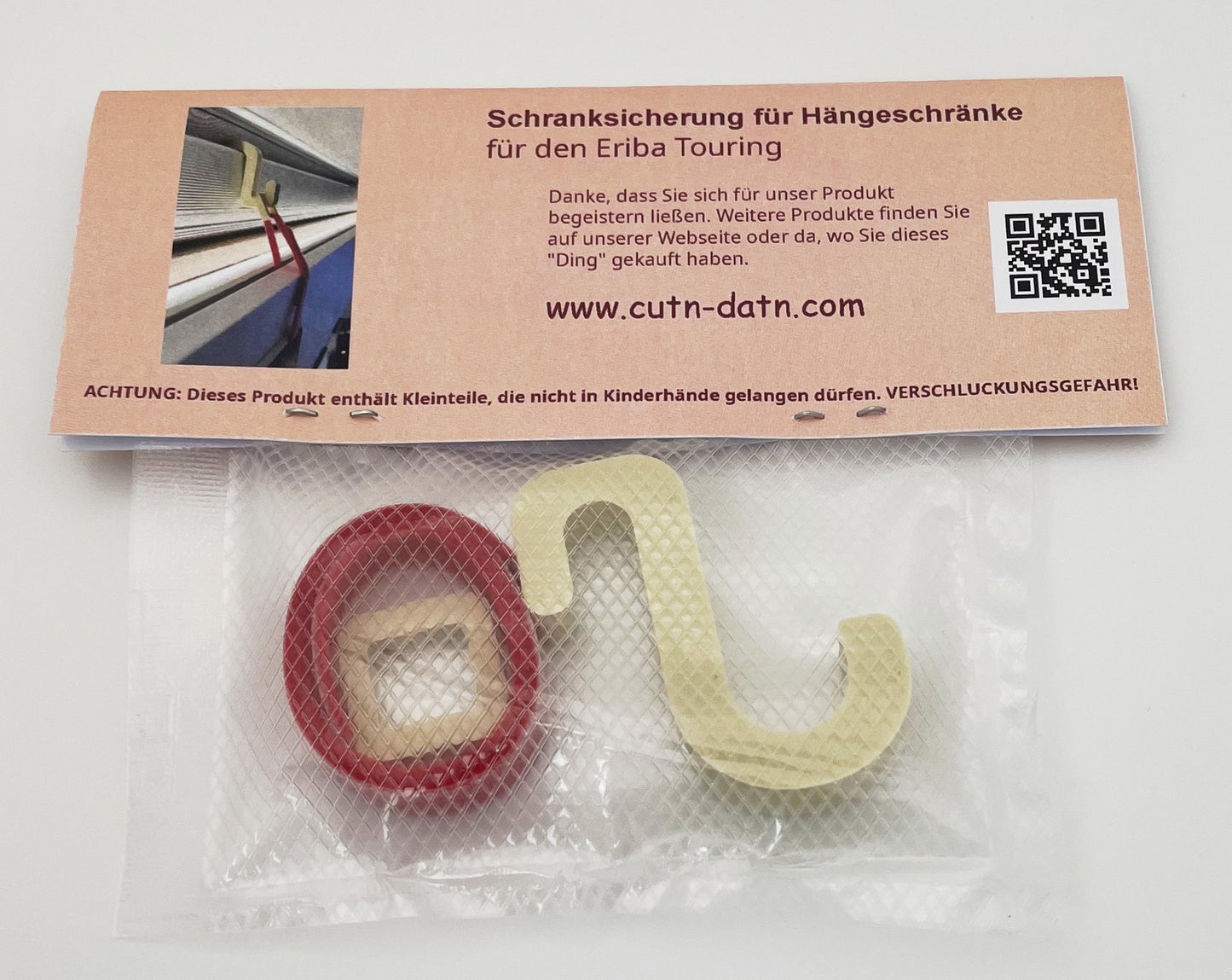 Schranksicherung für seitliche Hängeschränke im Eriba Touring